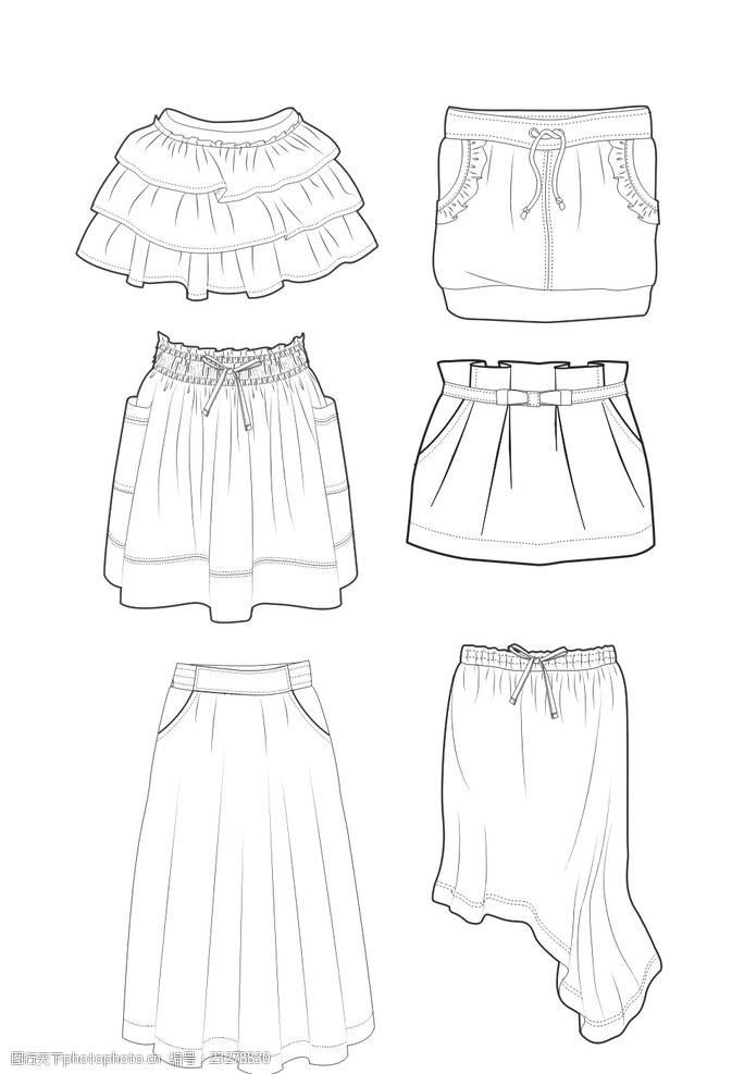 服裝矢量圖線稿圖片素材 時尚設(shè)計(jì)者的創(chuàng)意基石